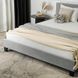 Кровать бархатная MEBEL ELITE BUENO Velvet 160x200 см Серый