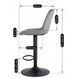 Барный стул ARCOS 2 Velvet Mebel Elite серый