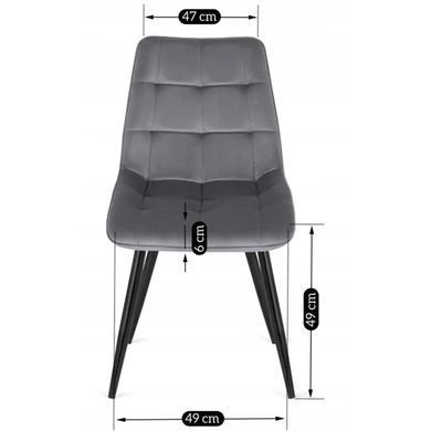Стул RIO Velvet Mebel Elite Серый реальная фотография