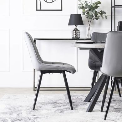 Стул RIO Velvet Mebel Elite Серый реальная фотография