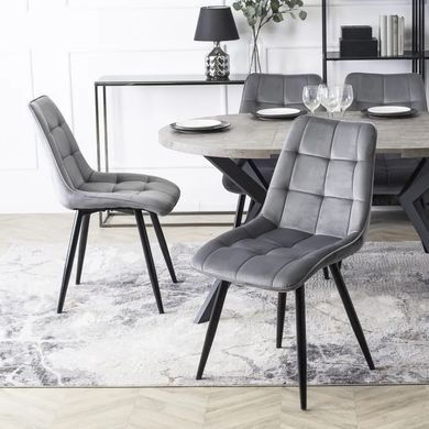 Стул RIO Velvet Mebel Elite Серый реальная фотография