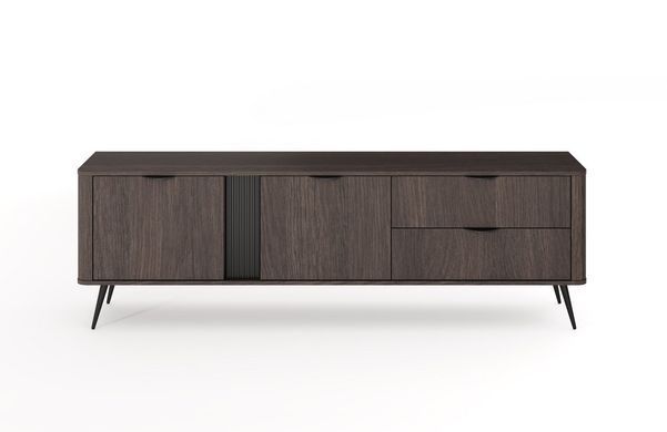 Тумба під ТВ Perfect Home Веріс / Veris 2D2S/195 2-дверна з 2 шухлядами Дуб дунін/чорний жива фотографія