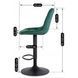 Барный стул ARCOS 2 Velvet Mebel Elite зеленый