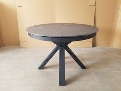 Стіл розкладний PLANETA  MACEDONIAN BLACK Concepto 110(145)x110 Кераміка Чорний жива фотографія