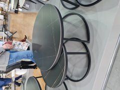 Журнальный столик FERRANTE D Керамика Signal 80x80 Эффект Мрамора Черный/ Черный Мат реальная фотография