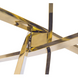 Стол круглый MEBEL ELITE SALLO 100х100 см Прозрачный/Золото