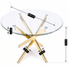 Стол круглый MEBEL ELITE SALLO 100х100 см Прозрачный/Золото