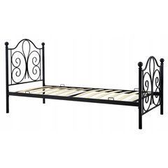 Ліжко LORDI Black Mebel Elite 90x200 Чорний жива фотографія