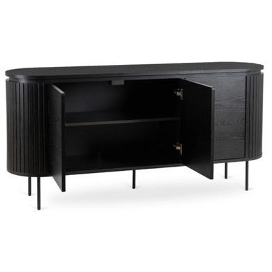 Комод трехдверный BECK Mebel Elite 160 Черный реальная фотография