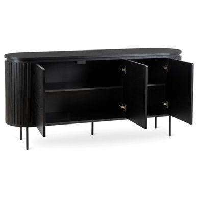 Комод трехдверный BECK Mebel Elite 160 Черный реальная фотография