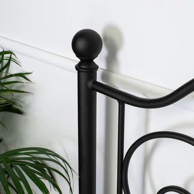 Кровать LORDI Black Mebel Elite 90x200 Черный реальная фотография