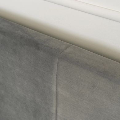 Кровать двуспальная бархатная MEBEL ELITE ALISSON Velvet 140x200 Серый реальная фотография