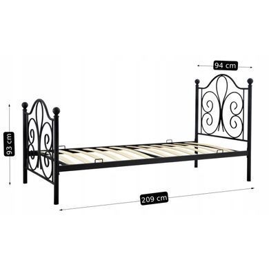 Кровать LORDI Black Mebel Elite 90x200 Черный реальная фотография