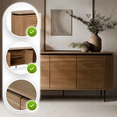 Комод тридверний MEBEL ELITE BECK 160 см Дуб жива фотографія