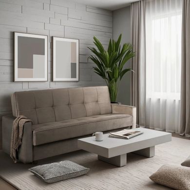 Диван раскладной ALUNA Mebel Elite 212 Бежевый/велюр