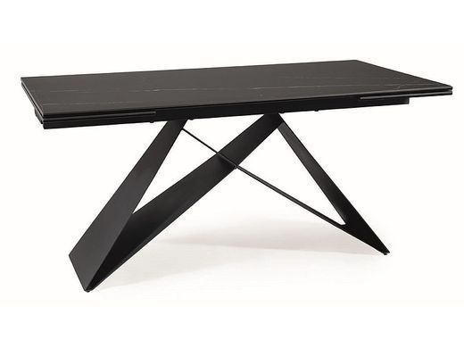 Стол Обеденный WESTIN CERAMIC Signal 160(240)X90 Эффект Дерева / Черный реальная фотография