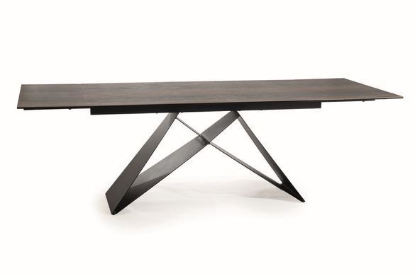 Стол Обеденный WESTIN CERAMIC Signal 160(240)X90 Эффект Дерева / Черный реальная фотография