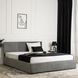 Кровать двуспальная бархатная MEBEL ELITE ALISSON Velvet 160x200 Серый реальная фотография