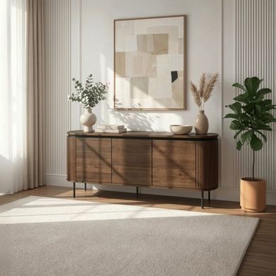 Комод с тремя дверями BECK Mebel Elite 160 Орех реальная фотография