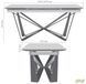 Стіл розкладний Vincent black AMF 160(240)X90 сeramics Tatuario bianco