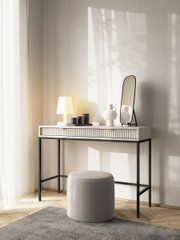 Стіл туалетний Perfect Home Нова / Nova з 2 шухлядами та чорними ніжками T104 Кашемір жива фотографія