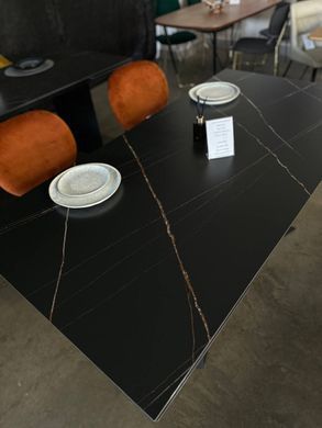 Стол раскладной SWANK LOFTY BLACK Concepto 180(260)x90 Керамика Черный реальная фотография