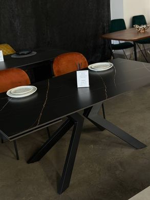 Стол раскладной SWANK LOFTY BLACK Concepto 180(260)x90 Керамика Черный реальная фотография