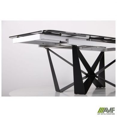 Стіл розкладний Vincent black AMF 160(240)X90 сeramics Tatuario bianco жива фотографія