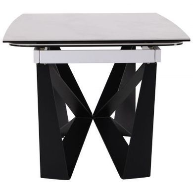Стіл розкладний Vincent black AMF 160(240)X90 сeramics Tatuario bianco жива фотографія