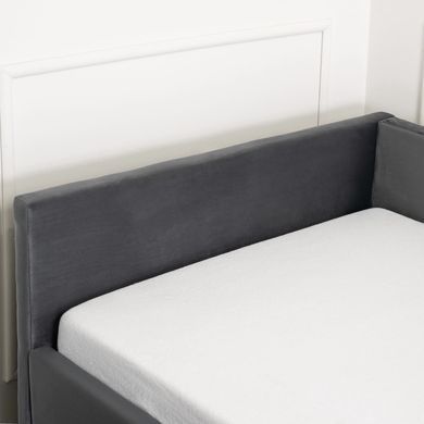 Ліжко оксамитове MEBEL ELITE JONAS Velvet 90x200 Беж жива фотографія