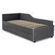 Ліжко оксамитове MEBEL ELITE JONAS Velvet 90x200 Беж