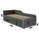 Ліжко оксамитове MEBEL ELITE JONAS Velvet 90x200 Беж