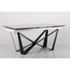 Стіл розкладний Vincent black AMF 160(240)X90 сeramics Tatuario bianco