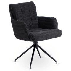 Поворотний стілець AKITA Mebel Elite Чорний/вельвет жива фотографія