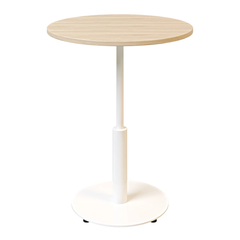 Стол Ibiza R light Lovko 60x60 Белый металл/дуб реальная фотография