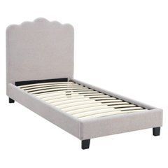 Кровать CRATER Mebel Elite 90x200 Букле Grey реальная фотография