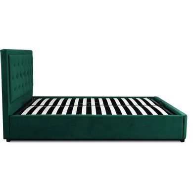Ліжко CROS Velvet Mebel Elite 140x200 см Зелений жива фотографія
