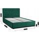 Ліжко CROS Velvet Mebel Elite 140x200 см Зелений