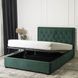 Ліжко CROS Velvet Mebel Elite 140x200 см Зелений