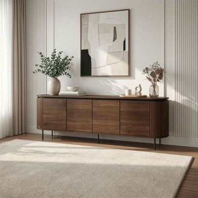 Комод 4-дверний BECK Mebel Elite 200 Горіх жива фотографія