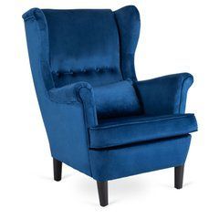 Кресло мягкое бархатное MEBEL ELITE KLARIS 2 Velvet Синий