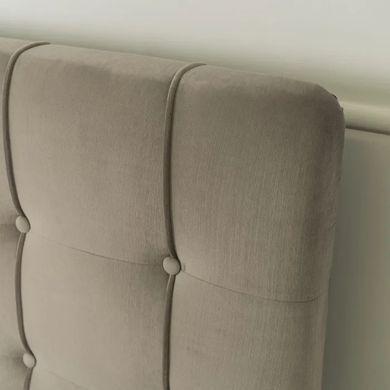 Ліжко LINO Velvet Mebel Elite 160x200 см Бежевий жива фотографія