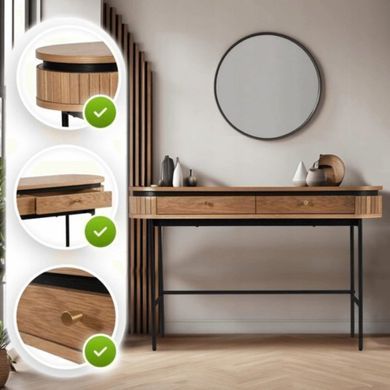 Туалетний столик BECK Mebel Elite 120 Дуб рифлений жива фотографія