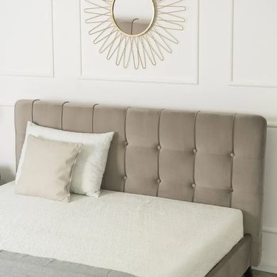 Ліжко LINO Velvet Mebel Elite 160x200 см Бежевий жива фотографія