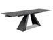 Стол Раскладной SALVADORE CERAMIC 180(260)X90 Signal Серый Мрамор / Черный Мат реальная фотография