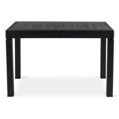 Садовий стіл MEBEL ELITE FARGO 120х69 см, чорний жива фотографія