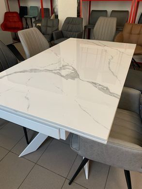 Стіл Обідній GRACIO CARRARA WHITE КЕРАМІКА 160-240 см Concepto Білий повністю / White жива фотографія