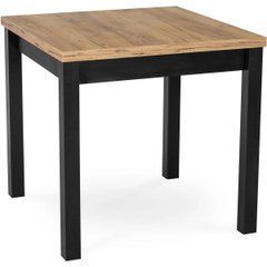 Стол раскладной MEBEL ELITE MAX 80(160)х80 см дуб крафт/Черный реальная фотография