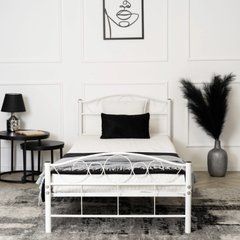 Кровать металлическая GRIFFIN MEBEL ELITE GRIFFIN 90x200 Белый реальная фотография