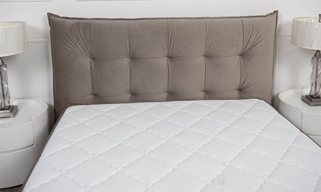 Кровать ТЕАНА Velvet Prestol 180x200 Беж реальная фотография